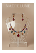 Parure en strass fantaisie multicolores