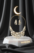 Parure fantaisie en perles fantaisie et strass aurore boréale