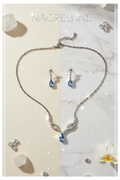 👑Petite parure en strass avec pierre bleue