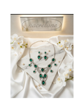 👑Parure vintage en strass verts