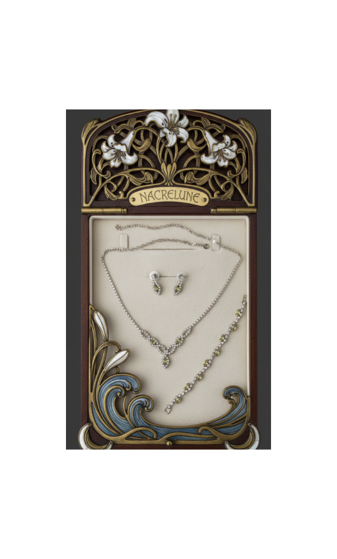 👑Conjunto completo en pedrería amarilla y blanca