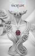 Pendentif en Argent 925 avec Rubis Facettés | NACRELUNE NACRELUNE pendentif