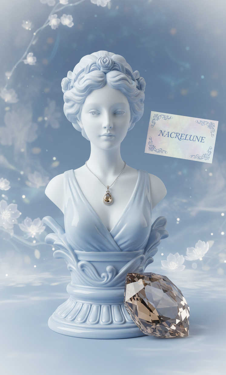Pendentif en Argent avec Quartz Fumé — 3 Modèles | NACRELUNE NACRELUNE pendentif