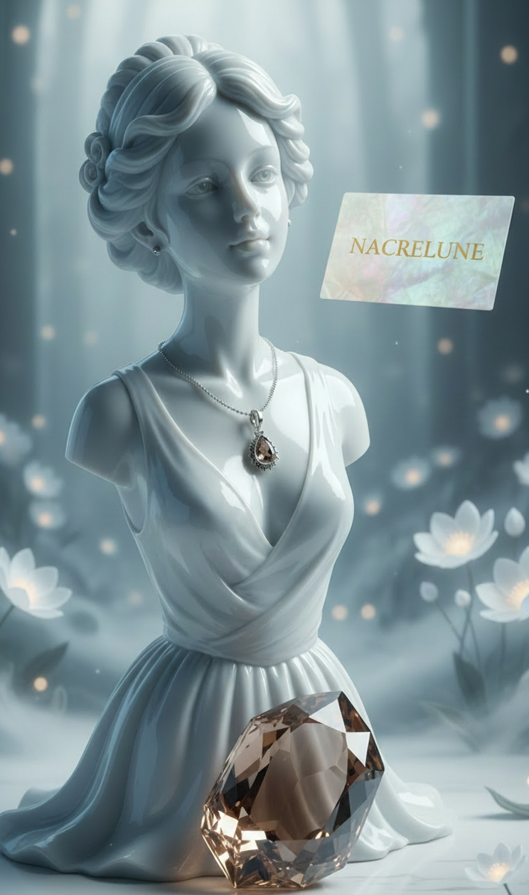 Pendentif en Argent avec Quartz Fumé — 3 Modèles | NACRELUNE NACRELUNE pendentif