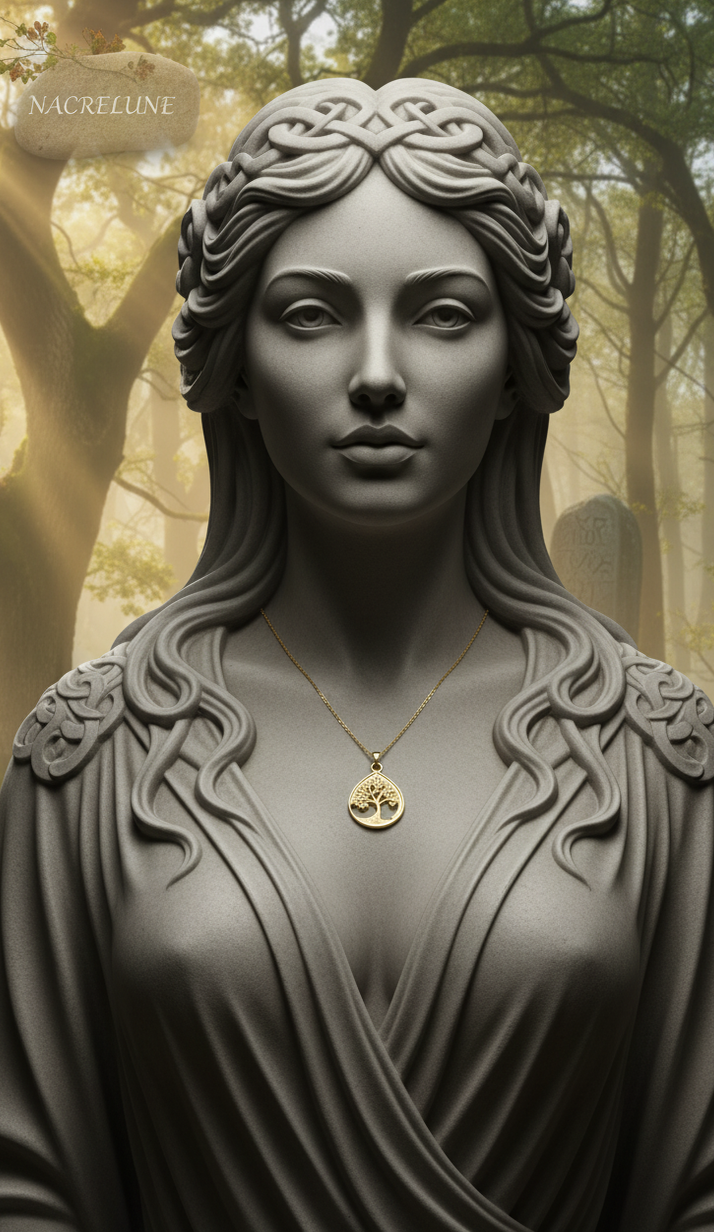 Pendentif Arbre de Vie Plaqué Or avec Chaîne – Chainette de Rallonge | NACRELUNE nacrelune.com pendentif