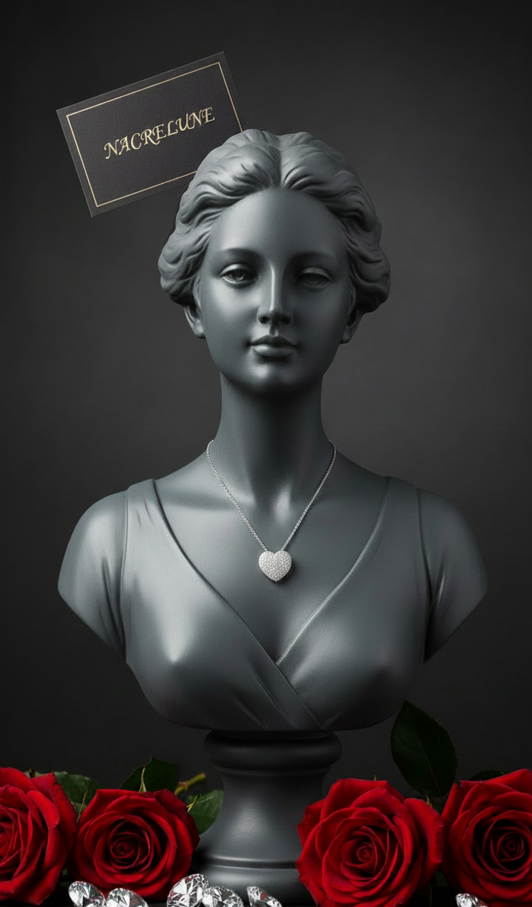 Pendentif Cœur Pavage Zirconia — Bijou Élégant & Romantique | NACRELUNE NACRELUNE pendentif