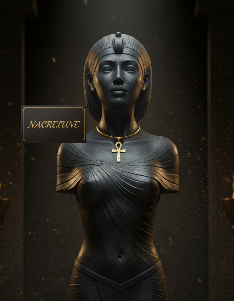 Pendentif Croix Ankh Doré — Acier Inoxydable 304, Placage PVD Longue Durée | NACRELUNE NACRELUNE pendentif