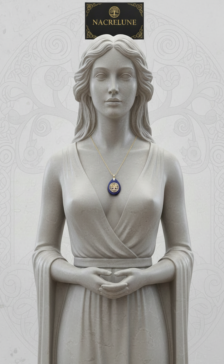 Pendentif Lapis Lazuli & Arbre de Vie – Pierre Naturelle Spirituelle | NACRELUNE nacrelune.com pendentif