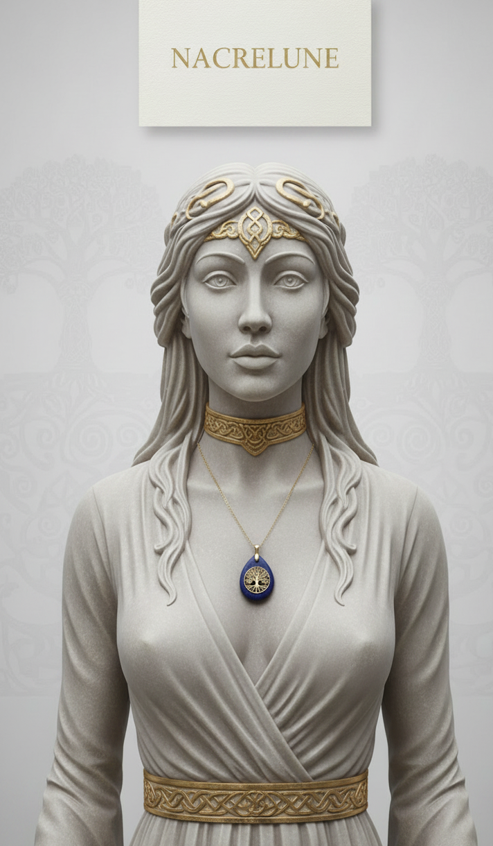 Pendentif Lapis Lazuli & Arbre de Vie – Pierre Naturelle Spirituelle | NACRELUNE nacrelune.com pendentif