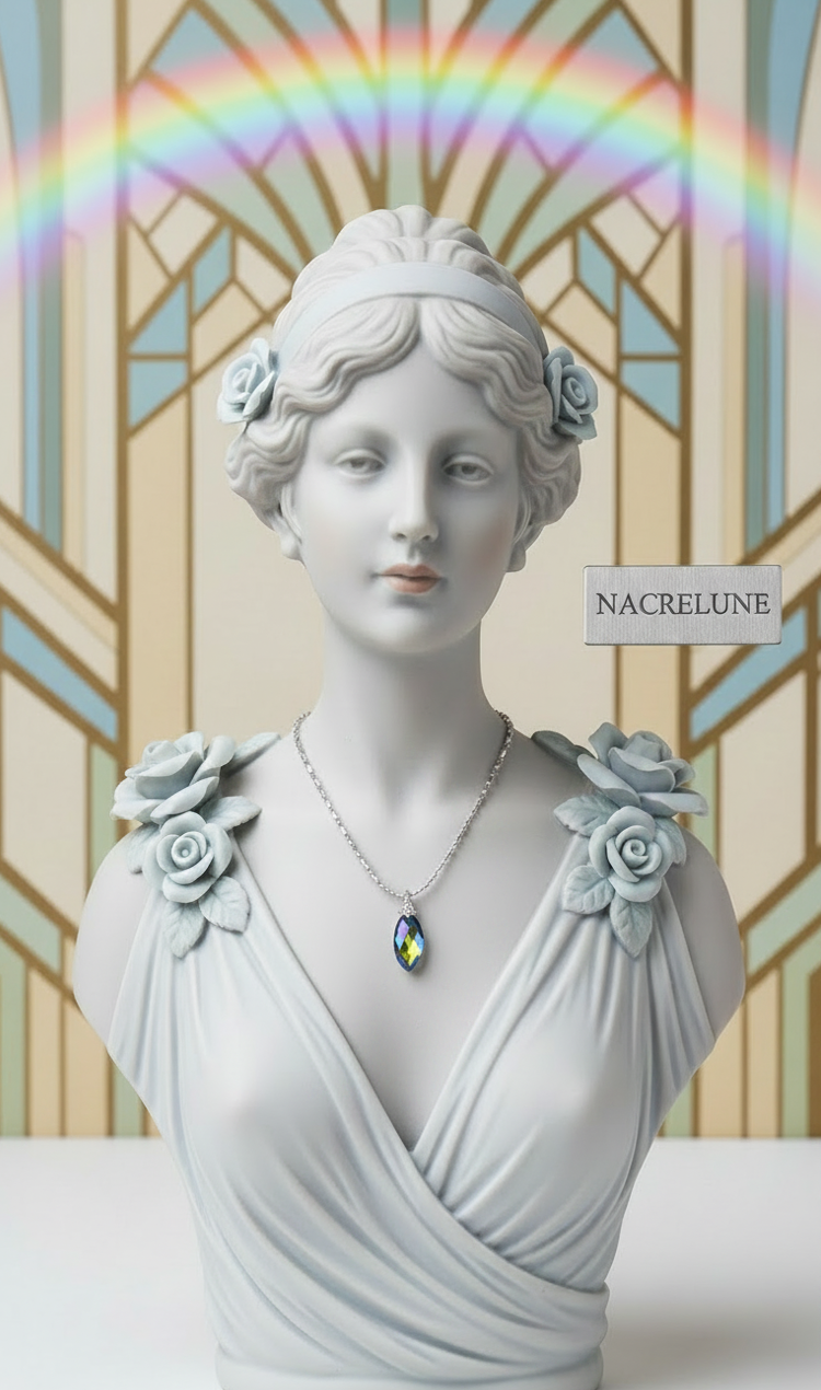 Pendentif Long en Zirconia Multicolore | NACRELUNE NACRELUNE pendentif