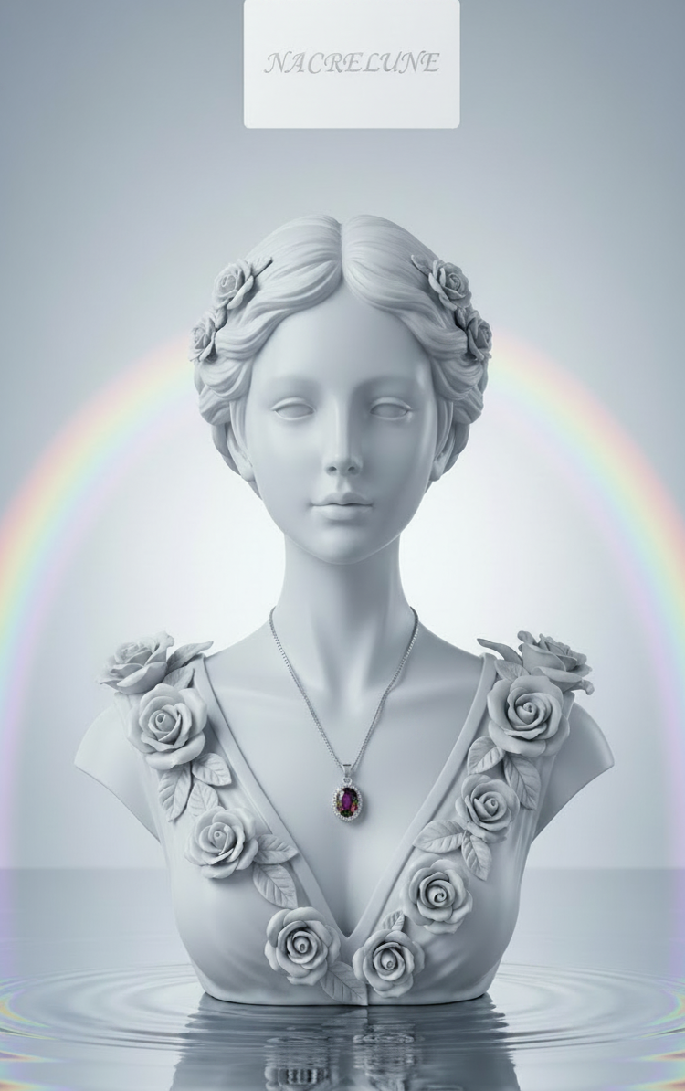 Pendentif en Argent avec Topaze Traitée Mystique | NACRELUNE NACRELUNE pendentif