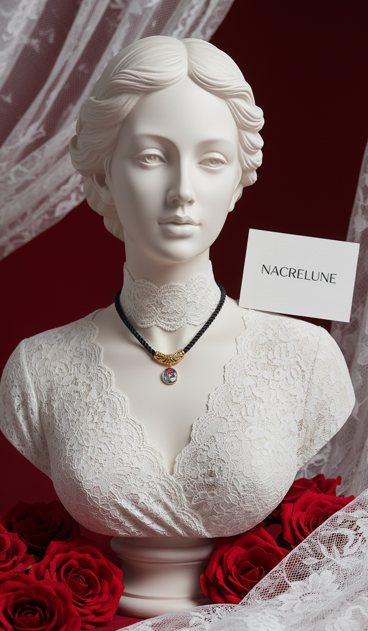 Pendentif en Émail Décoré — Bijou Artisanal Coloré | NACRELUNE NACRELUNE pendentif