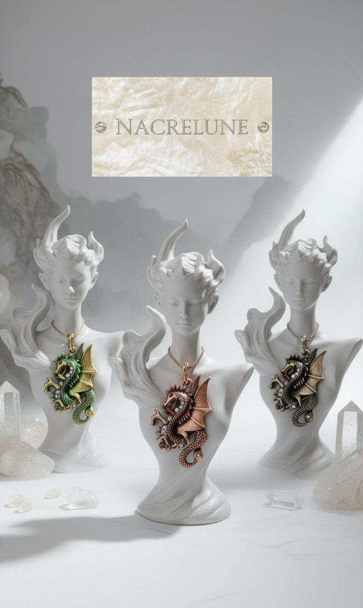 Pendentif en Forme de Dragon — 3 Couleurs | NACRELUNE NACRELUNE pendentif