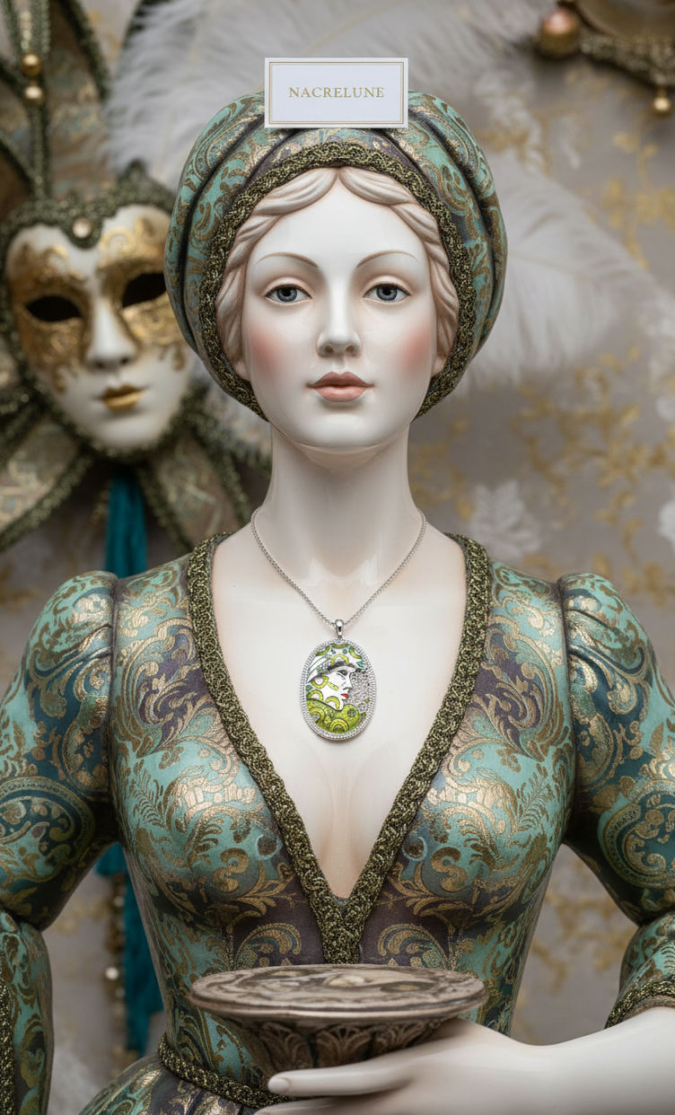 Pendentif en Forme de Masque — 5 Couleurs Style Carnaval de Venise | NACRELUNE NACRELUNE pendentif