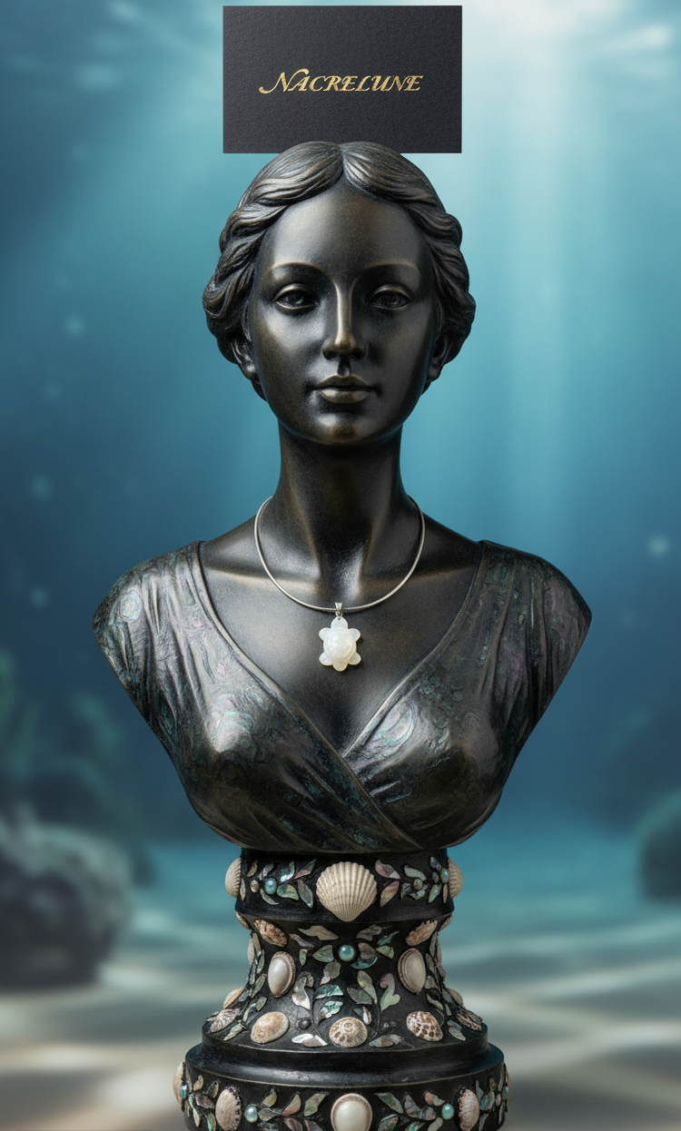 Pendentif en Nacre en Forme de Tortue — Bijou Marin Spirituel | NACRELUNE NACRELUNE pendentif