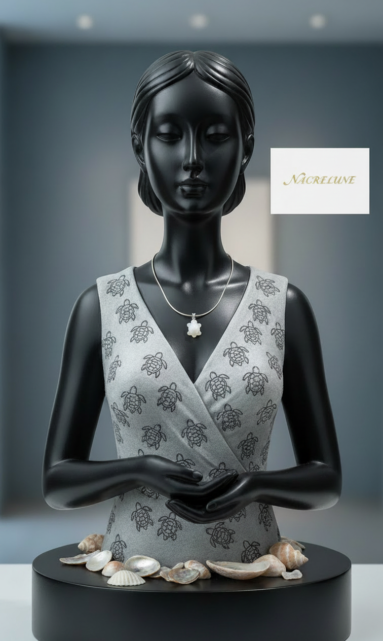 Pendentif en Nacre en Forme de Tortue — Bijou Marin Spirituel | NACRELUNE NACRELUNE pendentif