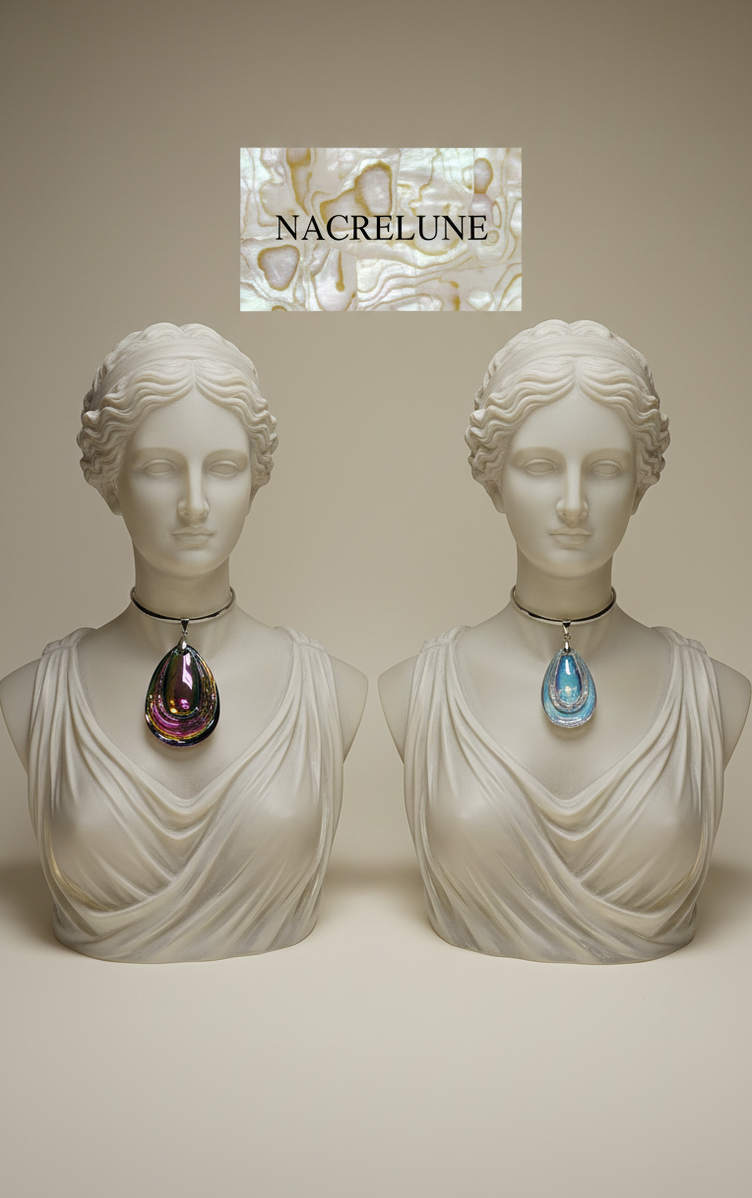 Pendentif en Verre Coloré Style Vénitien — 2 Couleurs & 2 Tailles | NACRELUNE NACRELUNE pendentif