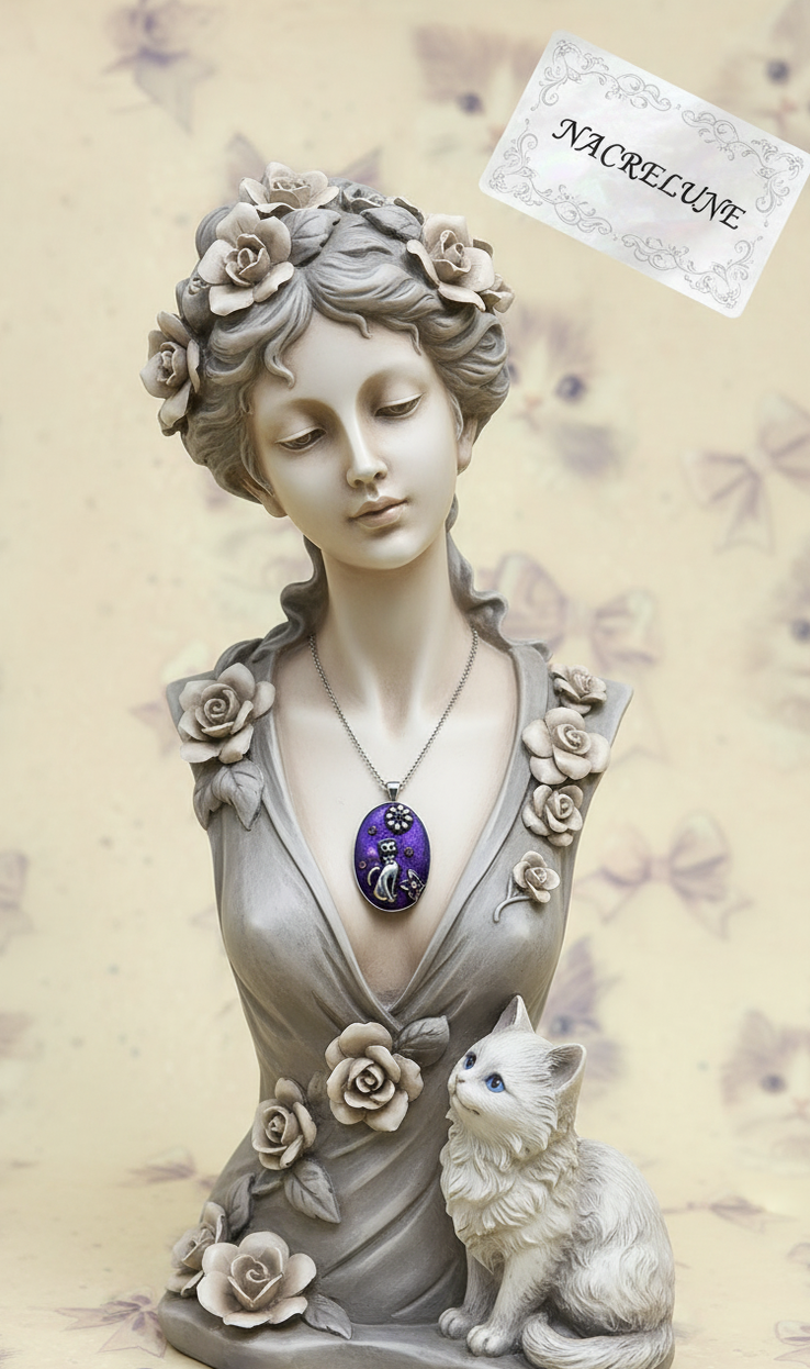 Pendentif en Forme de Chat — 5 Couleurs | NACRELUNE NACRELUNE pendentif
