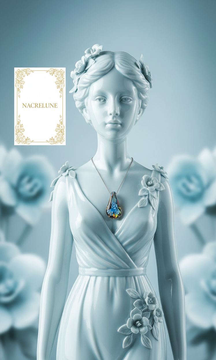 Pendentif en Verre Représentant une Fleur Colorée — 6 Couleurs | NACRELUNE NACRELUNE pendentif