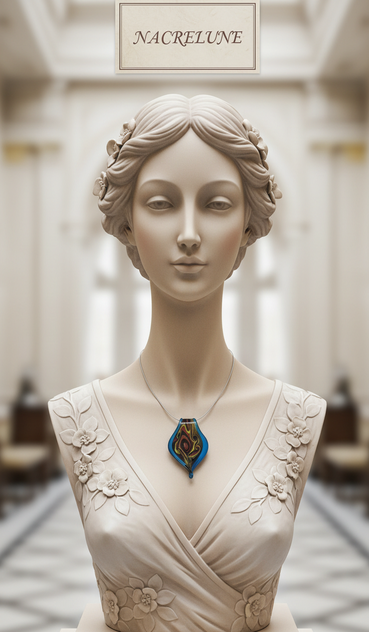 Pendentif en Verre Artistique en Forme de Feuille — 5 Couleurs | NACRELUNE NACRELUNE pendentif