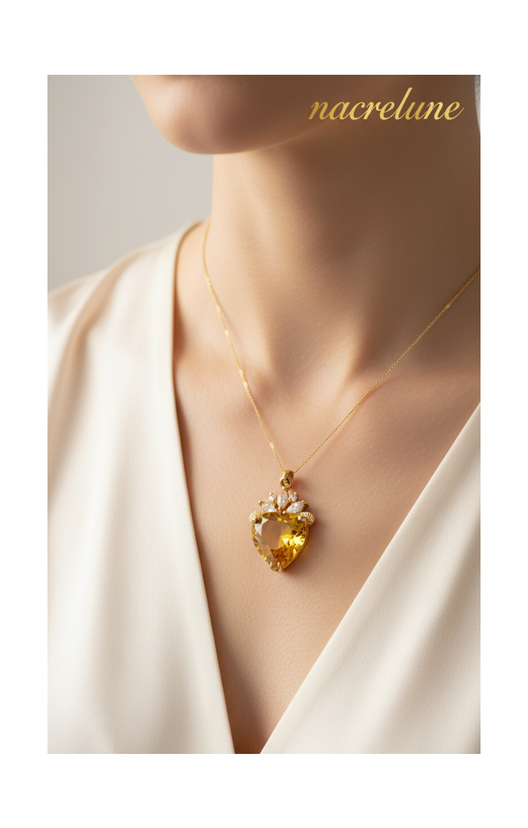 Pendentif en zirconia imitation en forme de coeur: choisissez votre couleur