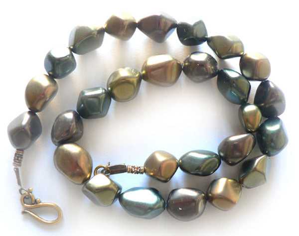 parure complète perles baroques nacre métallisé SE110