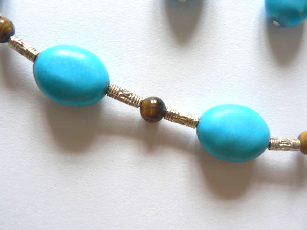 Turquoise and tiger's eye adornment SE120