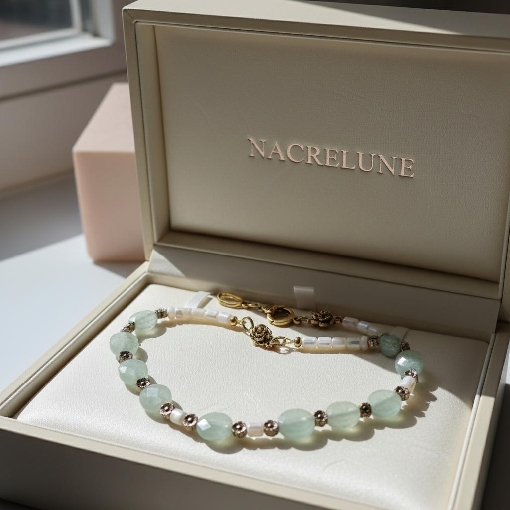 Collier Aigues-Marines Facettées Naturelles - Lithothérapie nacrelune.com collier