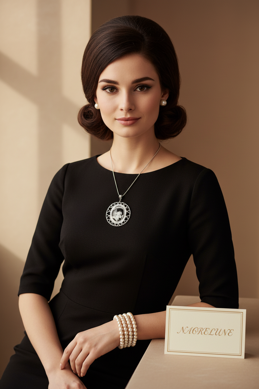 Grand pendentif camée avec photo d’actrice célèbre : choisissez le modèle nacrelune.com pendentif