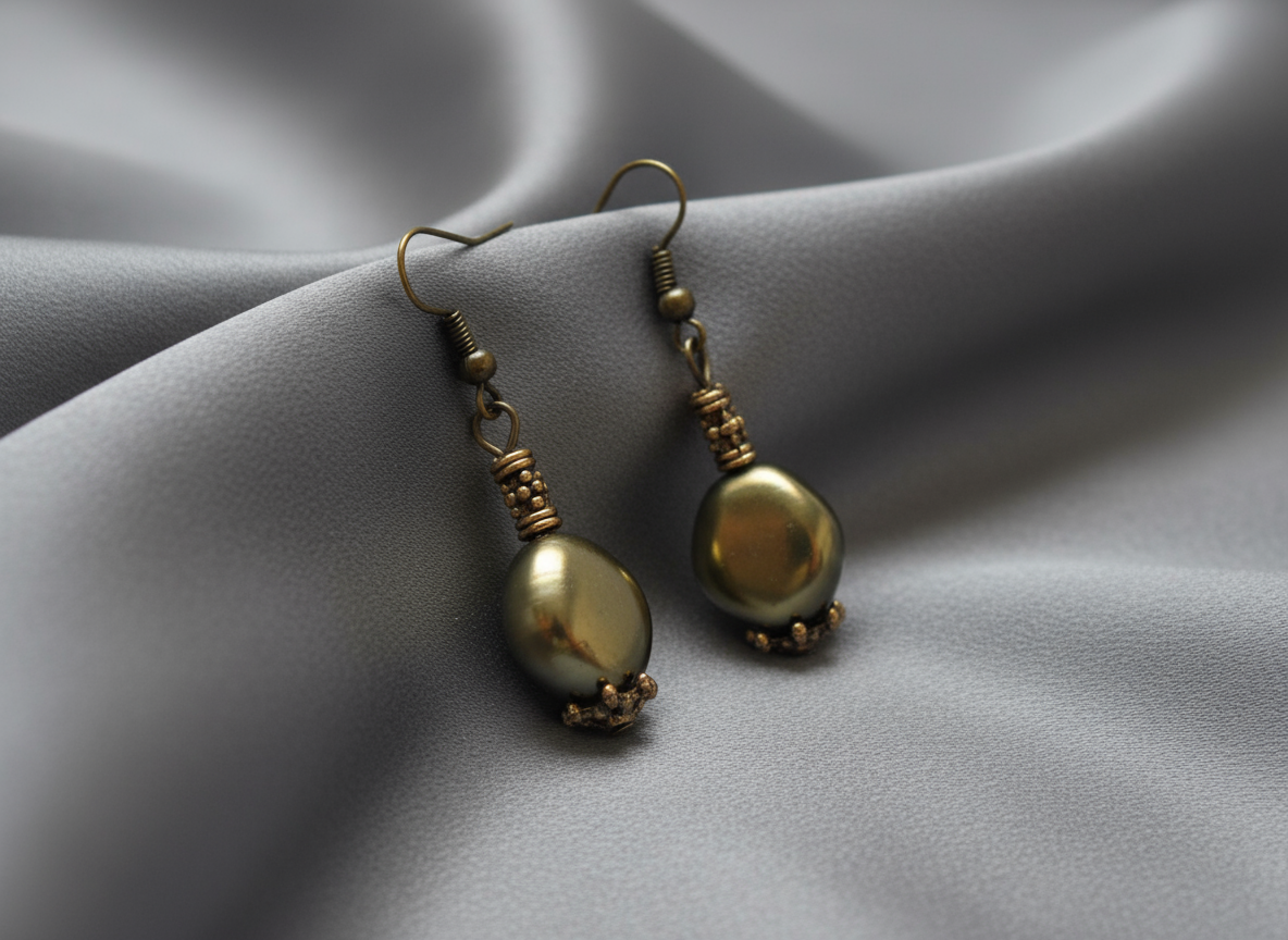 parure complète en perles de nacre métallisé baroques NACRELUNE parure