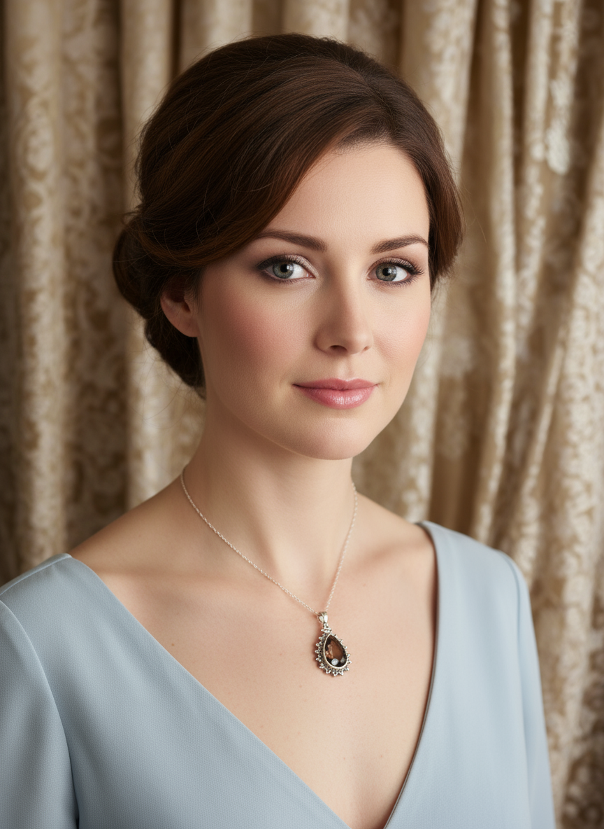 Pendentif en argent avec quartz fumé : choisissez votre modèle NACRELUNE pendentif