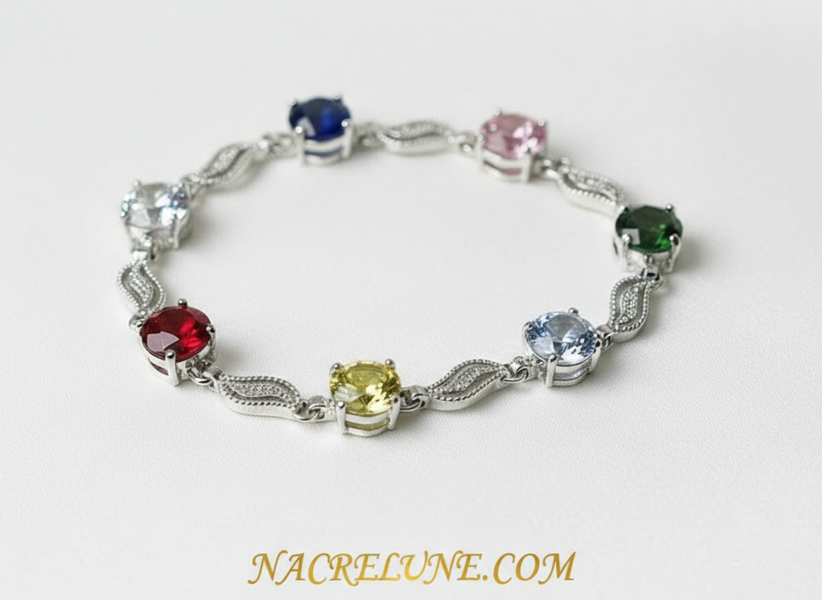 Bracelet en strass colorés nacrelune.com bracelet