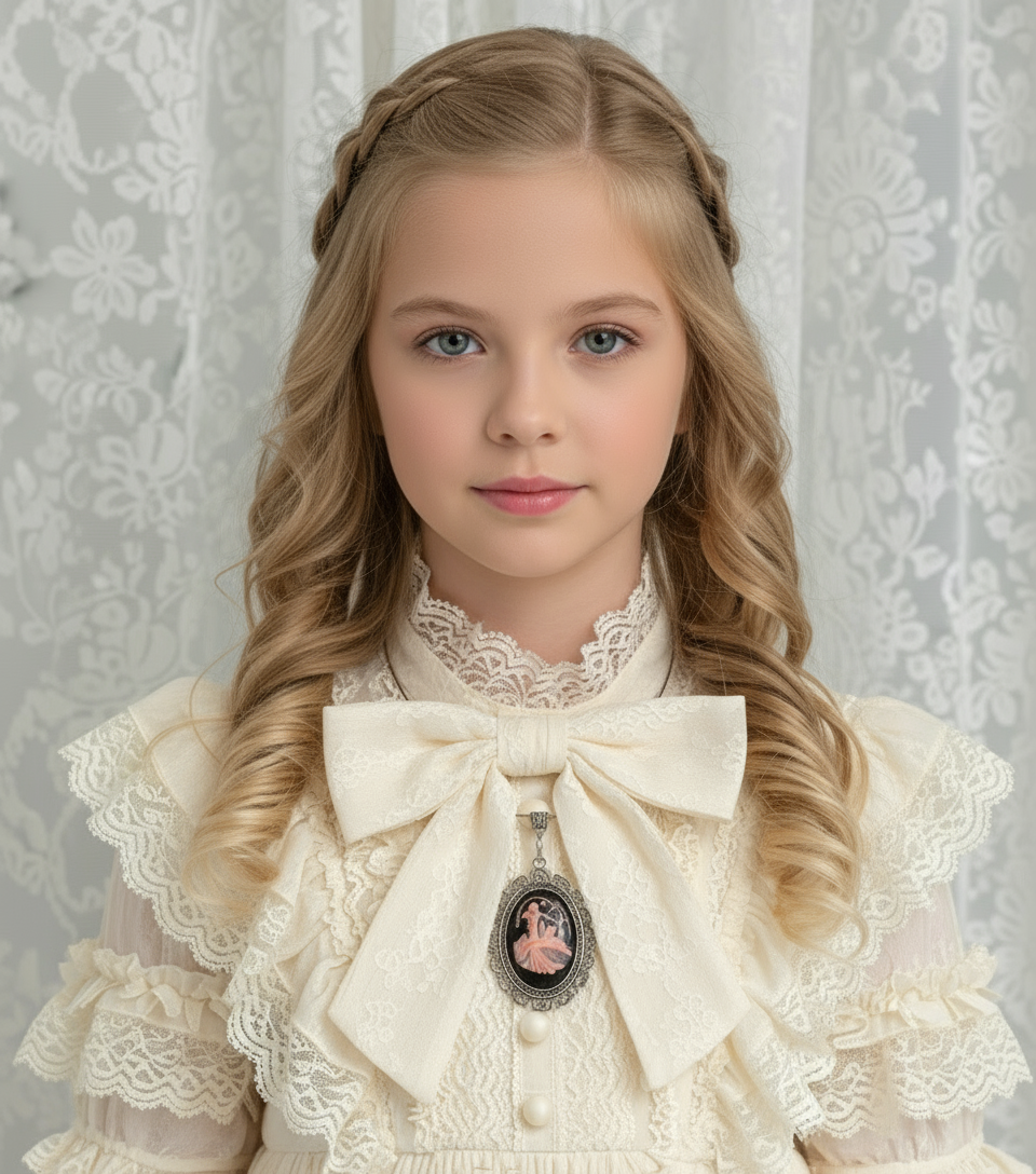 Grand pendentif camée représentant la déesse Diane auprès d’une biche. Couleur à choisir NACRELUNE pendentif