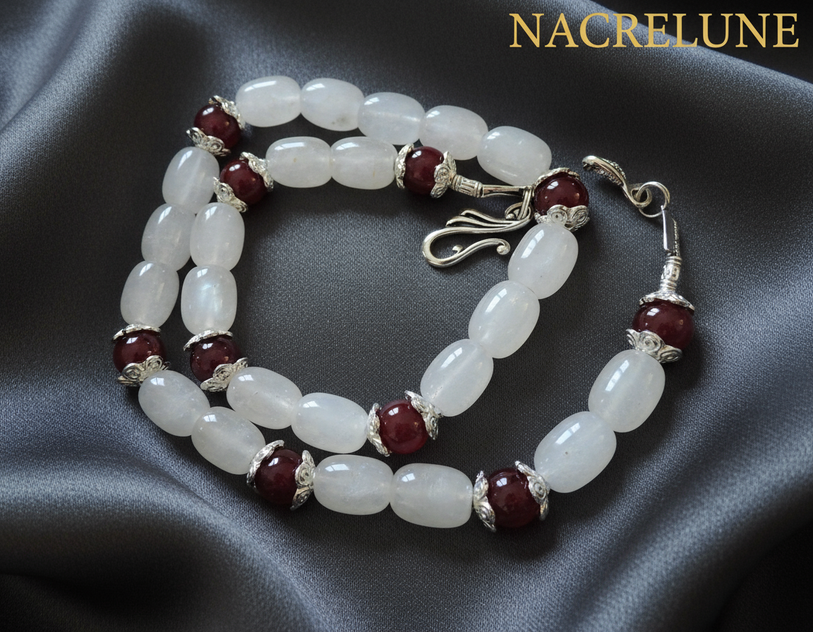 Parure toute en perles de jade NACRELUNE parure