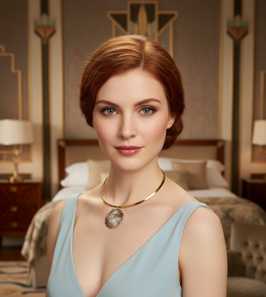 pendentif gris et or avec fleur en nacre NACRELUNE pendentif