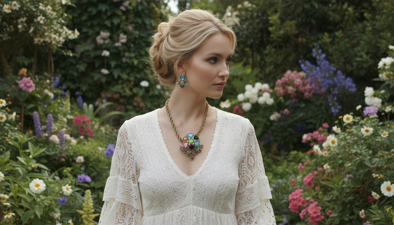 Parure fantaisie de style hindou nacrelune.com parure