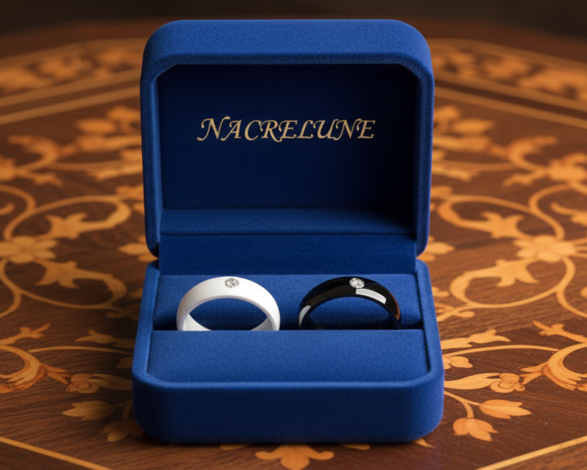 Bague en céramique : choisissez votre couleur NACRELUNE Bague