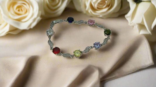 Bracelet en strass colorés