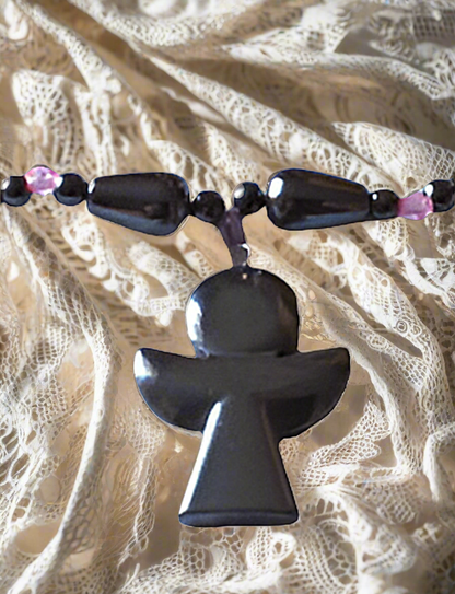 Collier ange gardien en hématite