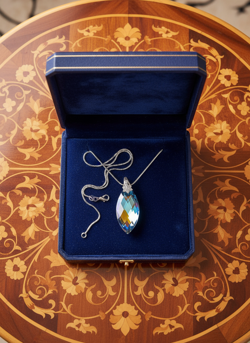 Pendentif en zirconia multicolore nacrelune.com pendentif