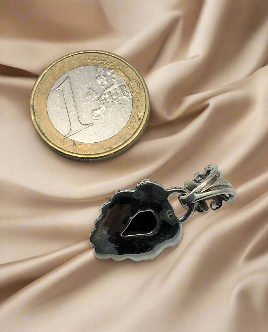 Petit pendentif argent et oeil du tigre