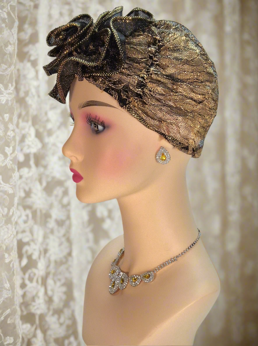 Parure en strass blancs et jaunes
