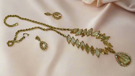 Parure en zirconia imitant la topaze fumée