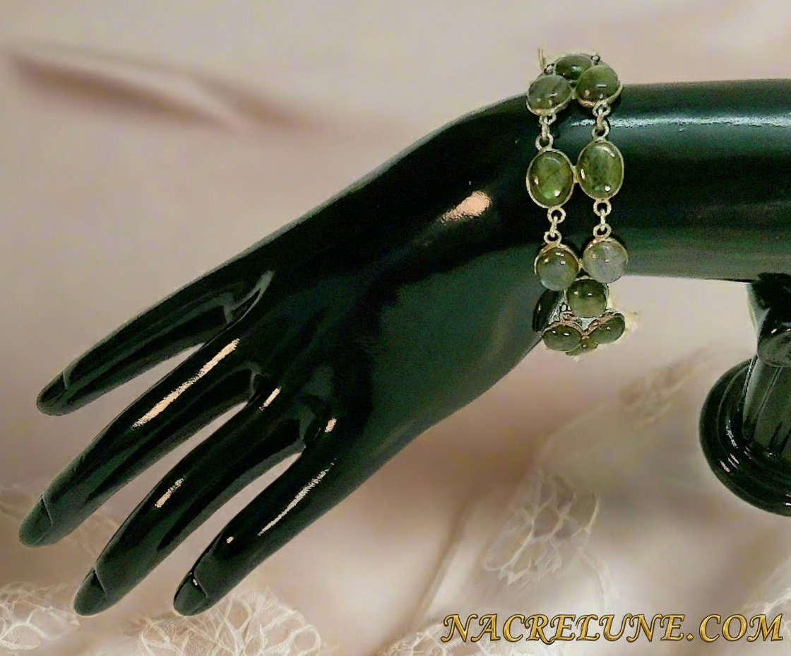 Bracelet en argent avec labradorites NACRELUNE bracelet