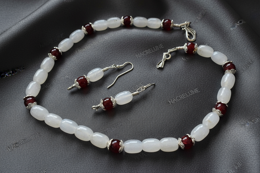 Parure toute en perles de jade NACRELUNE parure