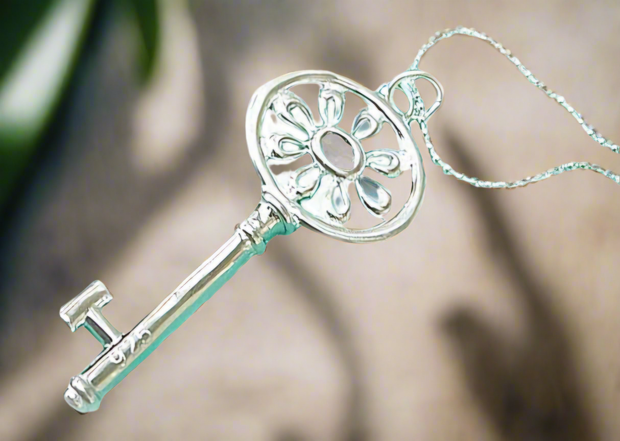 Clé pendentif en argent 925