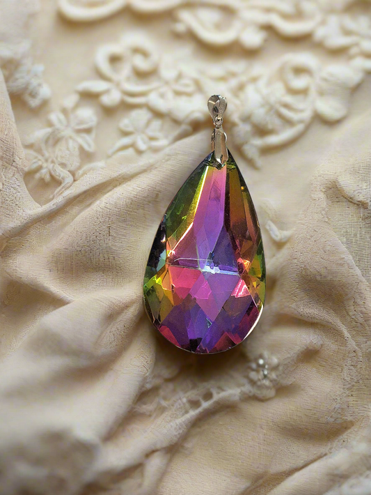 Grand pendentif strass couleur mystique
