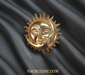 Broche dorée lune et soleil nacrelune.com broche
