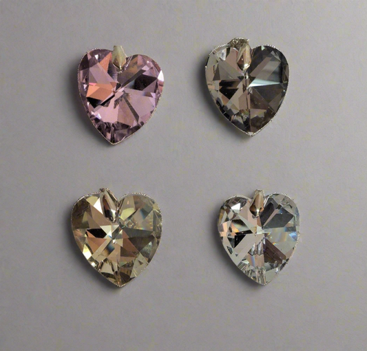 Pendentif coeur en cristal : choisissez votre couleur