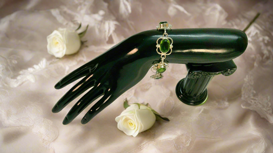 Bracelet en argent avec peridots olivine